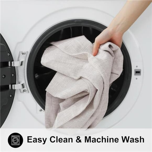 homing Neutral Beige Cloth Placemats Set of 6 – Cotton Linen Blend Washable - Picture 6 of 7